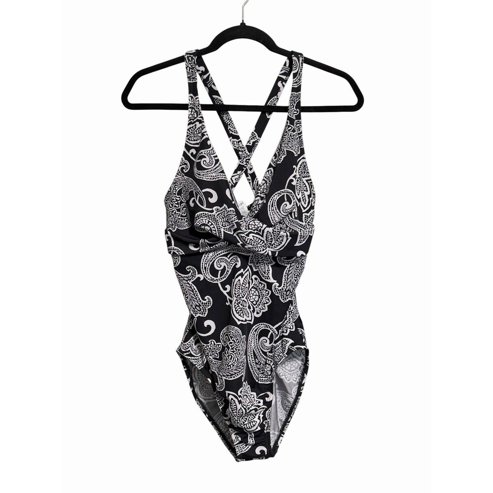 Speedo One-Piece Women's Blake White Sz 12 Partnered With Skin Cancer Prevention